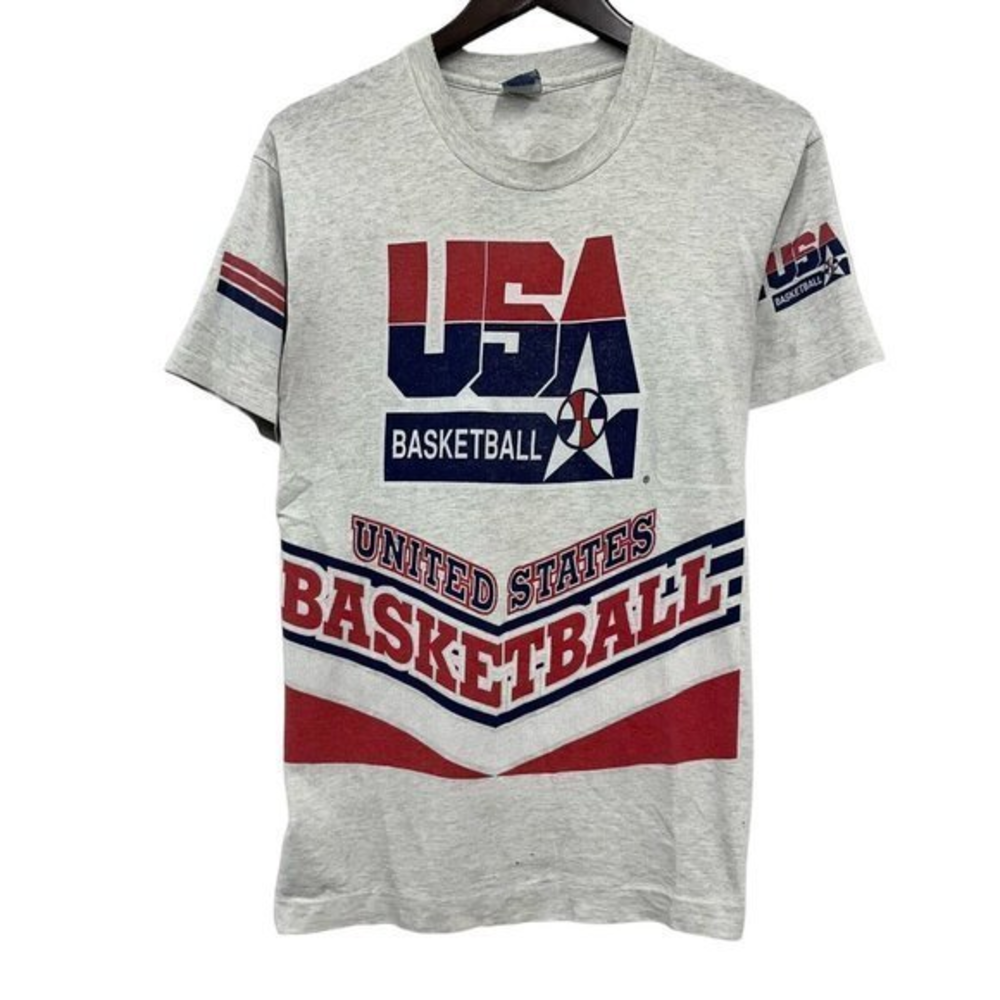 Vtg USA Basketball #1 Dream Team Men's T-Shirt Single Stitch Salem Sportswear M‎